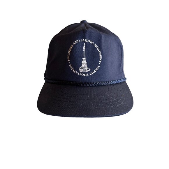 Indiana Indianapolis Soldiers & Sailors Monument Blue Trucker Hat Cap Adjustable - Picture 1 of 6